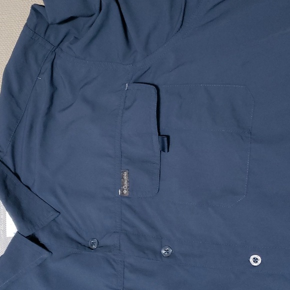 Columbia Blue Omni-Shade Collared Button Up Shirt Men’s Size 2XT - Picture 14 of 16